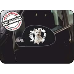 Auto Au�enspiegelflagge Carbikini 2er-Set Westi Hund - offizieller Vetriebspartner der originalen MFLAX-Produkte!