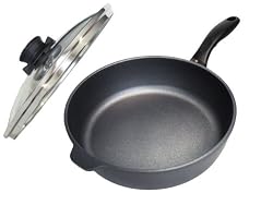 Swiss Diamond Cast-Aluminum Nonstick 3.2 Quart Saute Pan with Lid