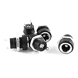 uxcell　基板実装DCジャック　ソケット　PCB取付　2.1mm x 5.5mm　プラスチック製　5個