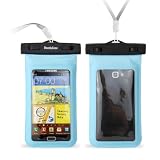 DandyCase Blue Waterproof Case for Apple iPhone 5, iPod Touch 5 - Also fits other Large Smartphones up to 5.3