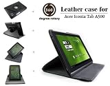 360° schwarze Lederhülle Ledertasche Schutzhülle Smartcover für ACER Iconia Tab A500 mit rotierender Aufstellfunktion