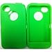 SportyGigabite Replacement Silicone Skin For iphone 4/4s Otterbox Defender case with Oval cutout -Bright Green