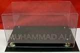 Horizonal Boxing Glove Display Case Engraved