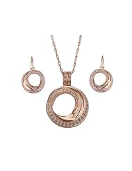 Generic Women 18k Gold Plated Set Necklace Earrings