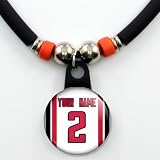 Atlanta Falcons Jersey Necklace Personalized with Your Name and Number