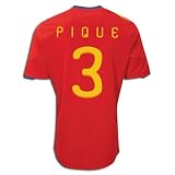 41LZsWzT5sL. SL160  adidas Gerard Pique Spain World Cup 2010 Home Jersey