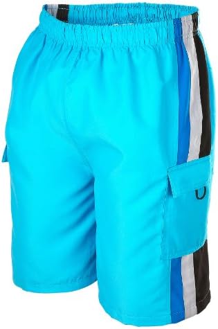 Seaboard Surf Wear Men's Swim Trunks, Turquoise - 2X