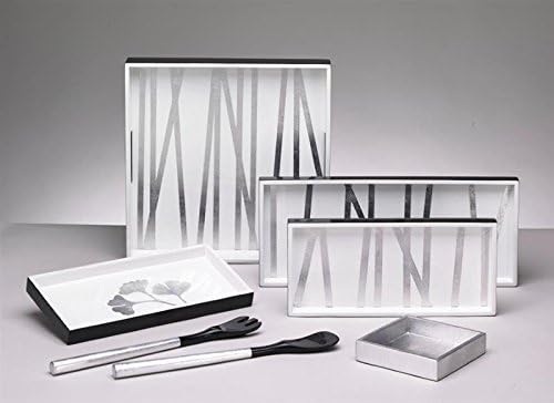 J Fleet Grass Styx White/Silver Square Tray