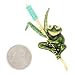 Gold Tone Green Frog Brooch Pin