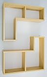 Wandregal-Set / 2 x Regal für die Wand - Kiefer