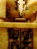 IMAGE OF Alabaster Tut Top Canopic Jars, Egyptian Antiquities Museum, Cairo, Egypt Photographic Poster Print by Cindy Miller Hopkins, 18x24
