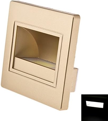 iWG 1.5W LED Footlight AC110V 120LM Corner Light COB Cool White-Champaign Gold Shell LED Stairs Light Step Night Light Wall Light