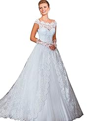 Lace  Scoop Neck 2015  Ball Gown Wedding Dress 