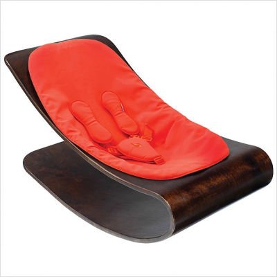 coco stylewood baby lounger - Cappuccino - Rock Red