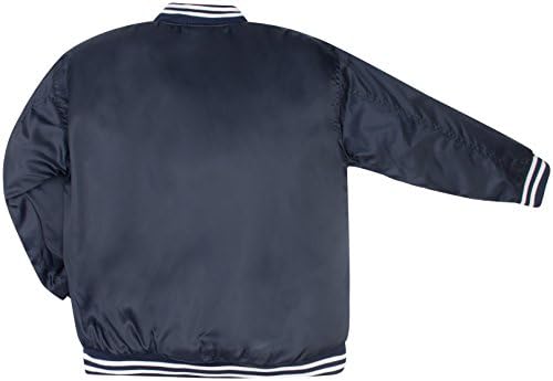 Boy's Cuff Sleeve Padded New York Varsity Bomber Jacets Large Navy