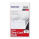 REDIFORM OFFICE PRODUCTS / RED4K405 / Daily Employee Time Card, 4-1/4 x 7, 100/pad / Sold as 1 PD