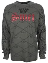 Smet by Christian Audigier Mens Longsleeve Chain Dragon Grey