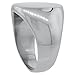 Surgical Steel Oval Signet Ring Solid Back Flawless Finish 5/8 inch, sizes 5 to 10
