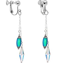 Handcrafted Crystal Mood Clip On Earrings Made with SWAROVSKI ELEMENTS