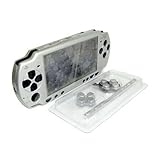 PEARL SILVER FRONT+BACK FACEPLATE&BUTTONS for PSP 2000