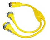 Furrion F3052Y-SY Yellow (2)30 Amp Female to 50 Amp 125/250V Male Y-Adapter