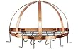 Old Dutch Steel Half Round Wall Mount Pot Rack with Grid Satin Copper Finish