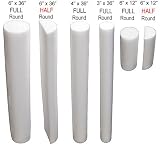 Foam Roller - 6" x 36" - Full Round - White