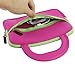 Evecase Pink Ultra-Thin Multi-Angle Stand Slim Smart Leather Case W/ Handle Bag for Tabeo e2 8 inch Kids Tablet