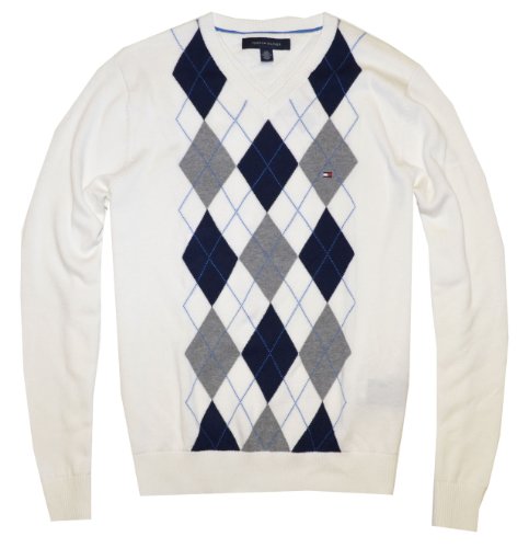 TOMMY HILFIGER Mens Argyle Knit Sweater