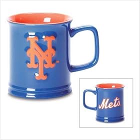 New York Mets Avon Mug NY Mets MLB Sculpted Ceramic