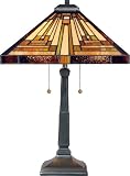 Quoizel TF885T Stephen 2 Light Tiffany Table Lamp - Vintage Bronze Finish