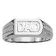 18K White Gold Man's "DAD" Ring