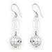 Sterling Silver Oval Swirl Earrings with Shiny