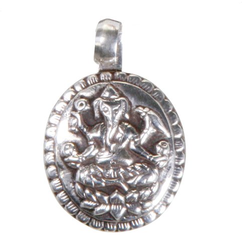 Hindu Jewelry: Sterling Silver Ganesha Pendant