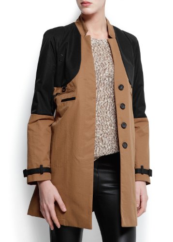 Mango Women's Two-Tone Duffle Jacket - Beli, 