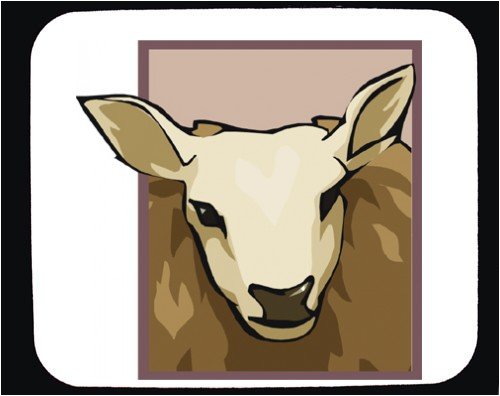 Decorated Mouse Pad with animals, wildlife, sheep, animal, farm