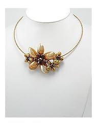 Flower Dyed Mother of Pearl Necklace