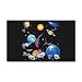 38.5 x24.5 Wall Vinyl Sticker Solar System And Asteroids