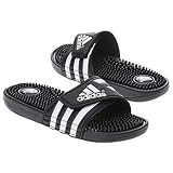  : adidas Women's adissage Slide, Black/White, 5 M