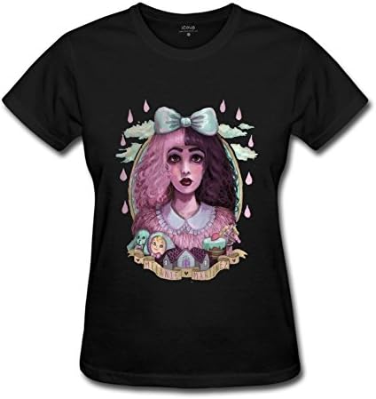 Icoup Original Clothing Women's Cartoon Melanie Martinez Poster T-Shirt Medium Black