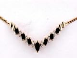 14K Marquise Emerald & Diamond Necklace