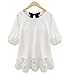 QZUnique Women's Fashion Plus Size Stella Back Ribbon Blouse Top