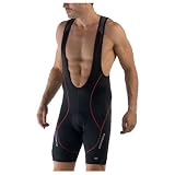 Giordana 2008 Tenax Cycling Bib Shorts - Black w/Red Stitching - (GI-BIBS-TENX-BKRD)