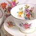 Kitchen & Housewares : Crown Staffordshire Orange Pink Floral Sugar Bowl