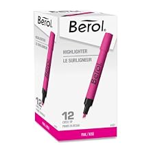 Eberhard Faber(R) 4009(R) Highlighters, Pink, Box Of 12