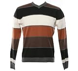 Lost CITY STRIPE Mens Sweater in Brown