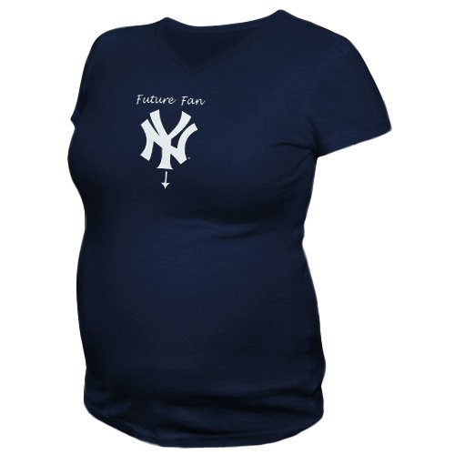 New York Yankees Ladies Navy Blue Future Fan Maternity T-shirt (Large)
