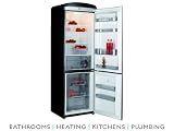 Baumatic Retro Freestanding Fridge Freezer Black RETRO14BL