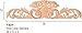 Rose Large Applique in Red Oak - Dimensions: 36 x 7 7/8 x 3/4 inches
