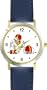 Football Quarterback and Center at Snap Football Theme - WATCHBUDDY� DELUXE TWO-TONE THEME WATCH - Arabic Numbers - Blue Leather Strap-Children's Size-Small ( Boy's Size & Girl's Size )